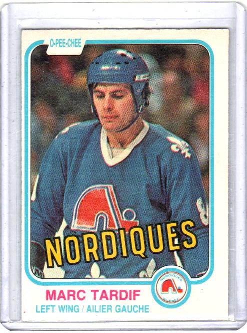 1981 O-Pee-Chee  Marc Tardif  Card #283 - Quebec Nordiques